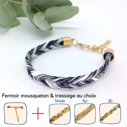 Bracelet en crin Toulago doré