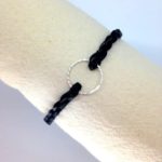 Bracelet crin de cheval avec Insert anneau