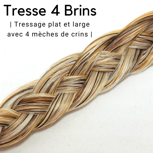 4 Brins (sans le lien en cuir car la tresse prend la largeur du fermoir)