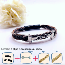 Bracelet mors de cheval en crins