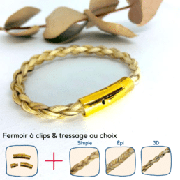 bracelet en crin de cheval diarado dore personnalisable