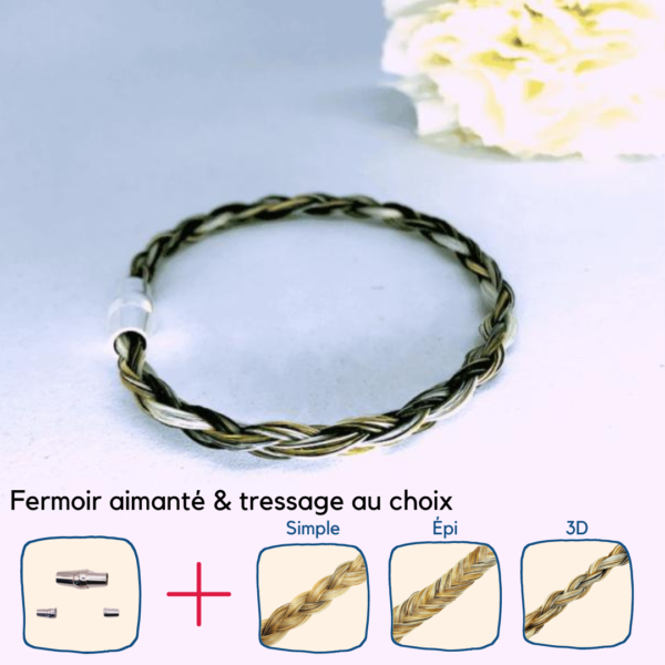 bracelet en crin de cheval levisto personnalisable