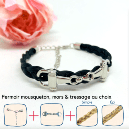 bracelet en crin de cheval quismy mors personnalisable