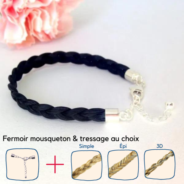 bracelet en crin de cheval quismy personnalisable