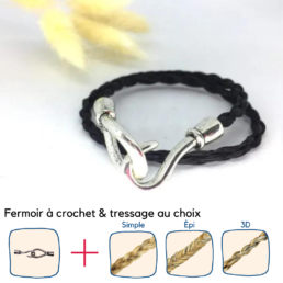 bracelet en crin de cheval sabbah personnalisable