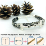 bracelet en crin de cheval toulago mors personnalisable