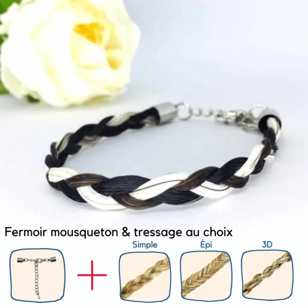 bracelet en crin de cheval toulago personnalisable