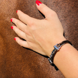 bracelet en crin de cheval toulago mors personnalisable