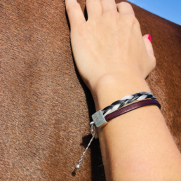 bracelet en crin de cheval ratina personnalisable