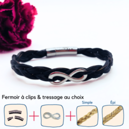 Bracelet Infini Diarado argenté acier inoxydable